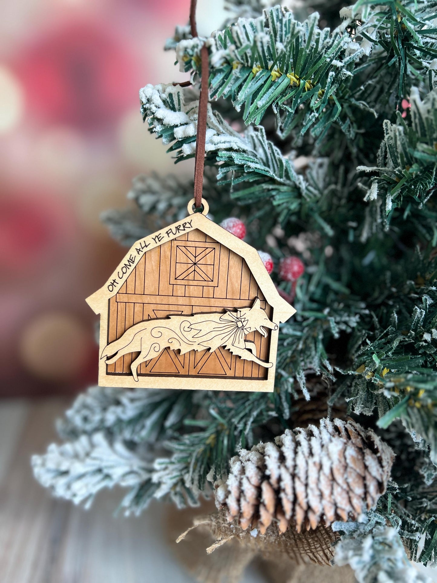 Barnyard Animal Ornaments, Farmhouse Present, Pig, Duck, Goat, Cow, Horse, Llama, Cat, Sheep, Chicken, Rabbit, and Dog, Pet Lover Gifts