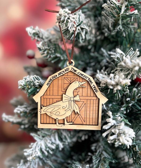 Barnyard Animal Ornaments, Farmhouse Present, Pig, Duck, Goat, Cow, Horse, Llama, Cat, Sheep, Chicken, Rabbit, and Dog, Pet Lover Gifts