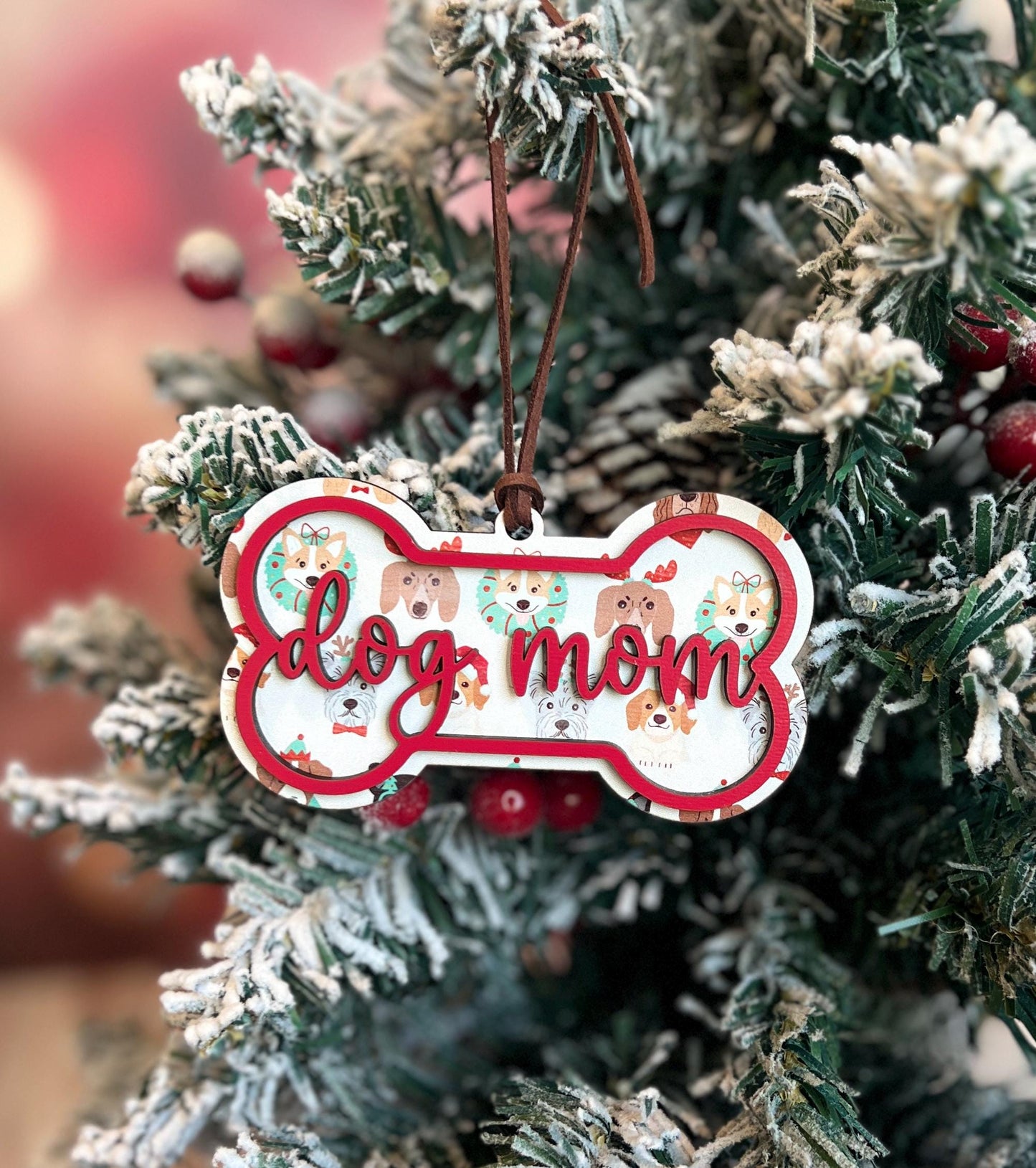 Custom Dog Ornament, Personalized New Puppy Gift, Dog Mom Christmas Gift, Dog Lover, Pet Lover, Pet Gift Keepsake
