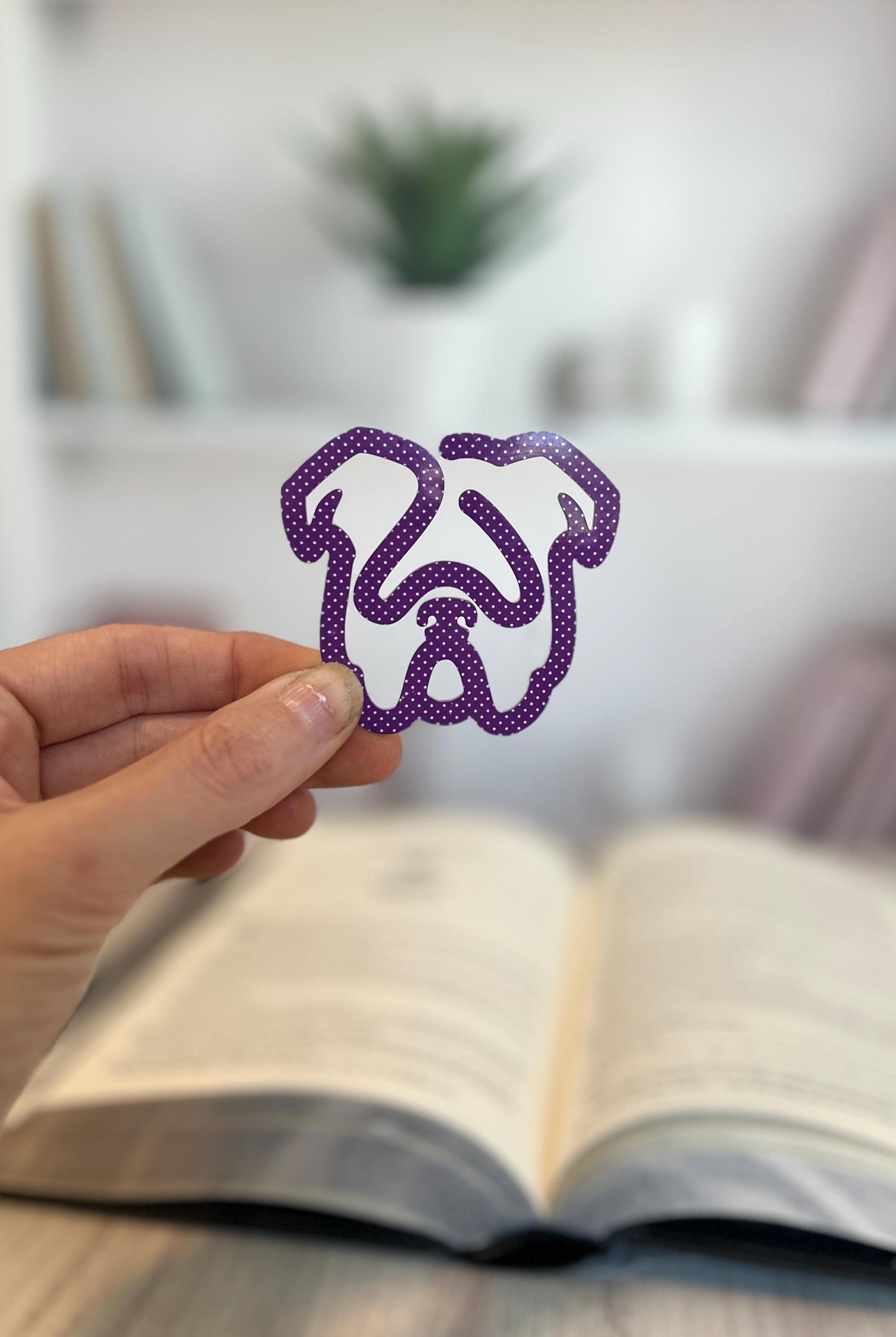 English Bulldog Bookmark, Dog Lover gift, Acrylic, Book lover gift, Dog Mom present, Book club present, Pet Lover Gift, Stocking Stuffer