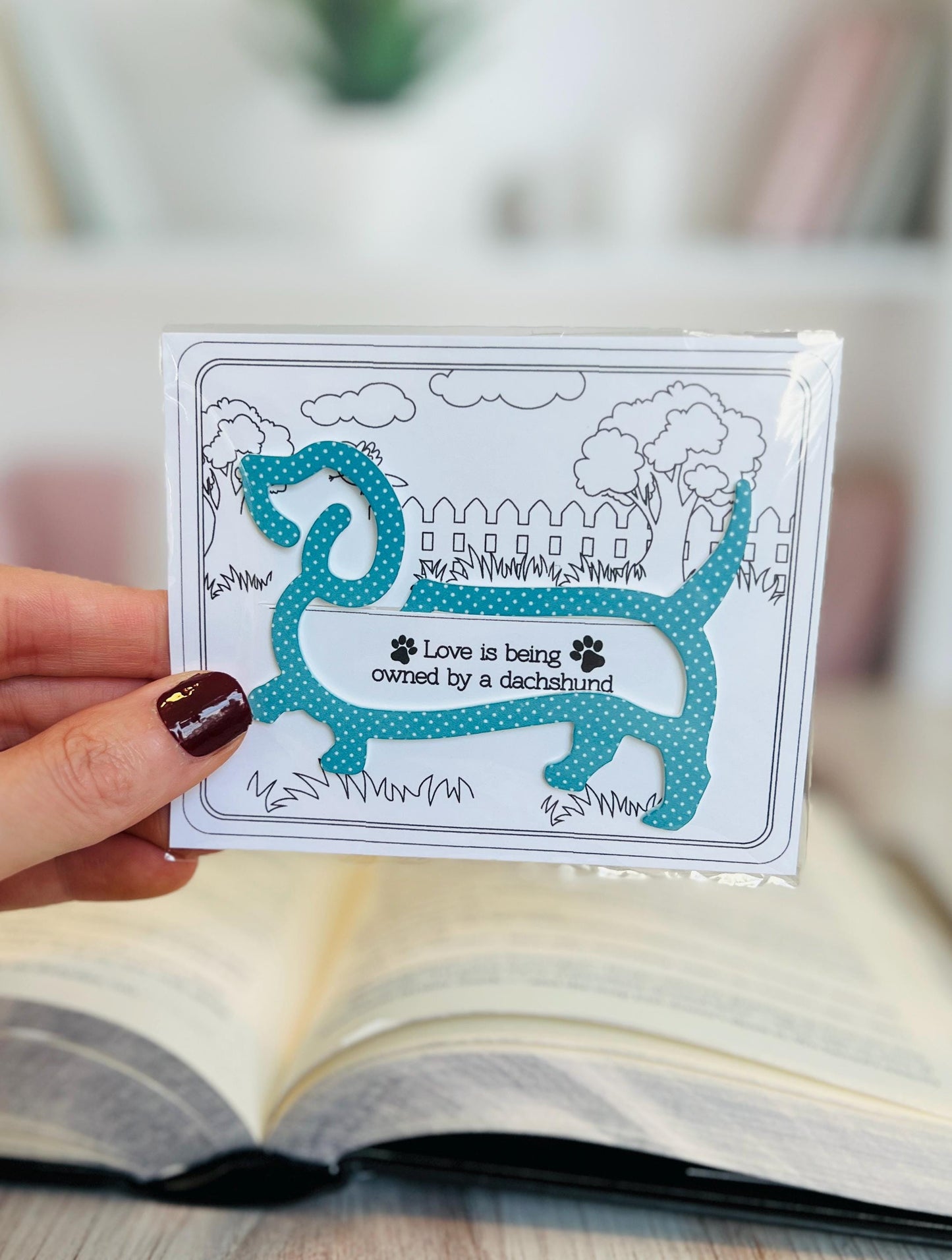 Dachshund Bookmark, Weiner Dog, Christmas Stocking Stuffer, Gift for Pet Lover, Dog Mom Gifts, New Puppy Present