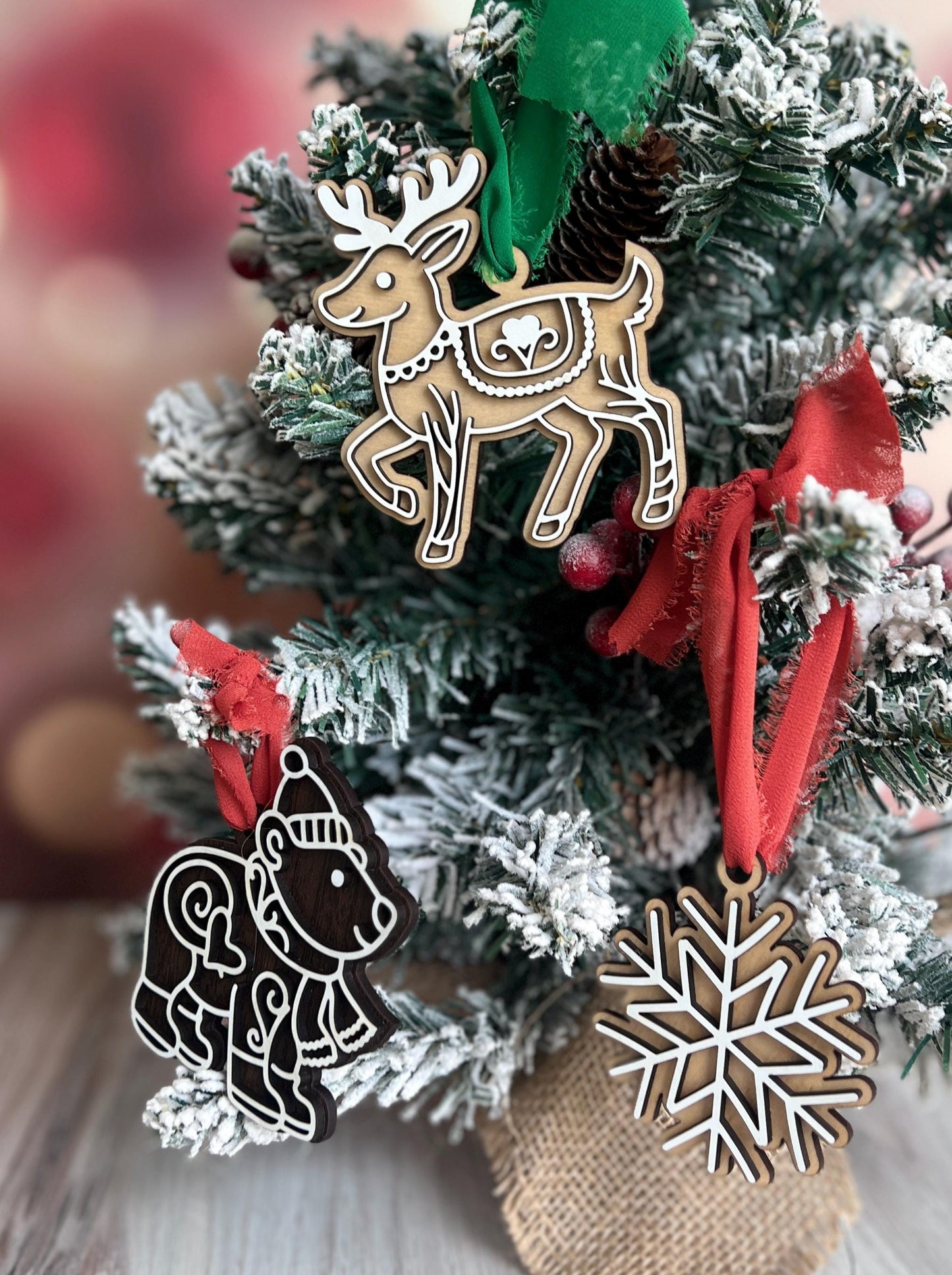 Christmas Ornaments, Cardinal, Polar Bear, Angel, Reindeer, Santa, Stocking Stuffer, White Elephant Gift Exchange, Christmas Party Present