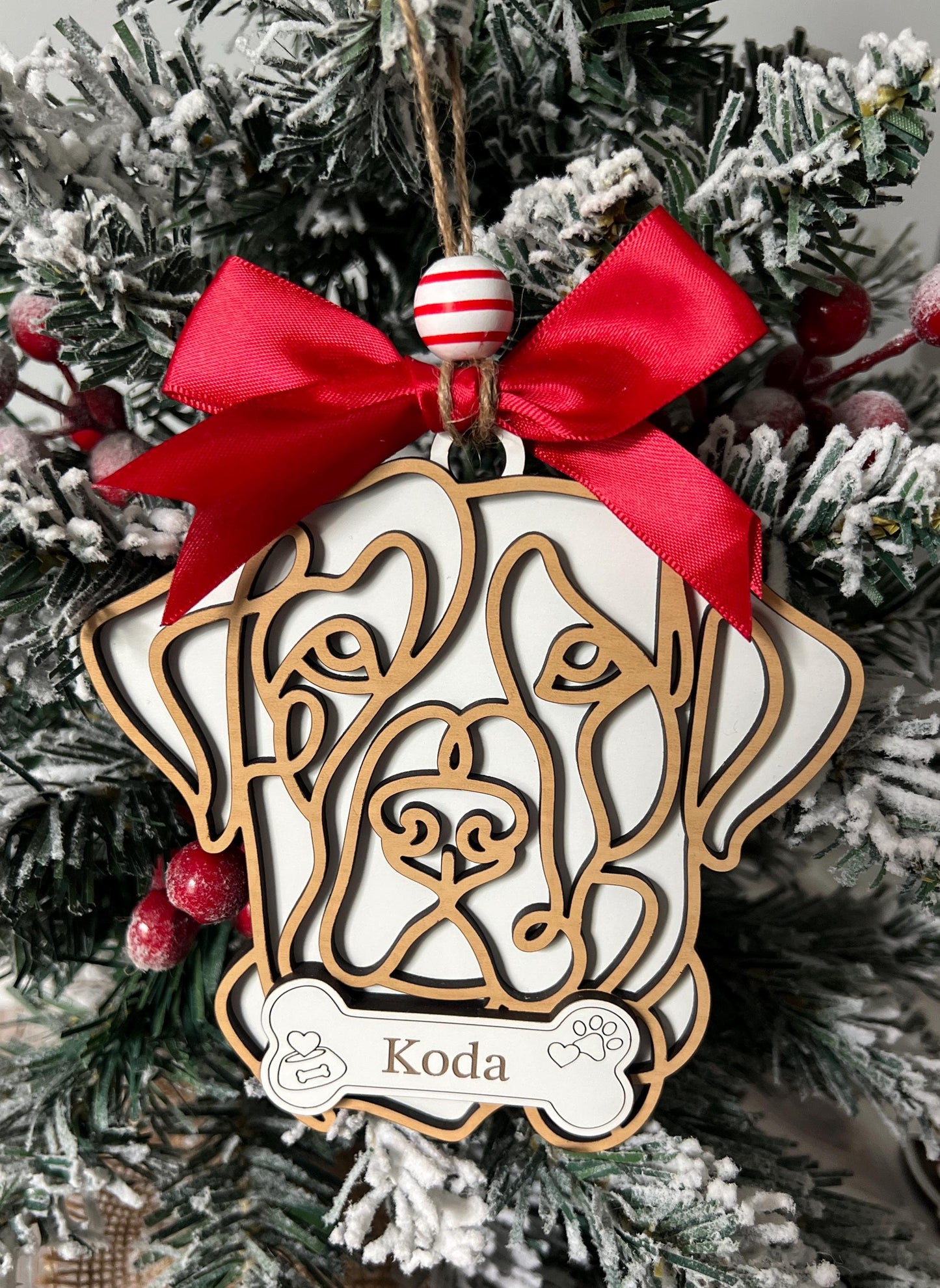 Custom Dog Ornament, Personalized Pet Lover Gift, Dog Mom Present, New Puppy Owner, Weiner Dog
