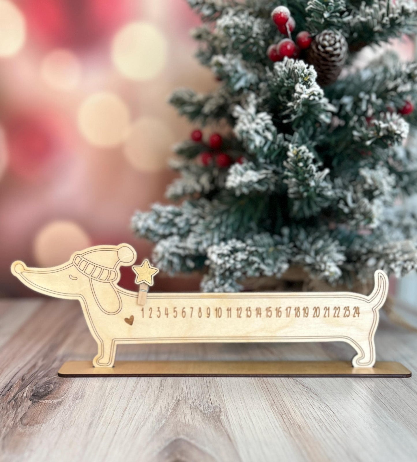 Dachshund Advent Calendar, Weiner Dog Christmas Countdown, Gift for Pet Lover, Dog Mom Gifts, New Puppy Present