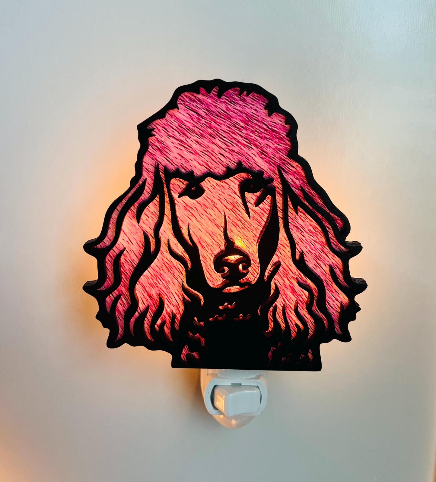 Poodle Night Light, Dog Lover Nightlight, Dog Mom Present, Gift for Pet Lover, New Puppy Gift, Pet Decor
