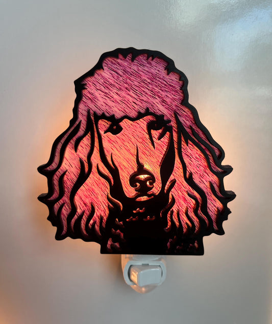 Poodle Night Light, Dog Lover Nightlight, Dog Mom Present, Gift for Pet Lover, New Puppy Gift, Pet Decor