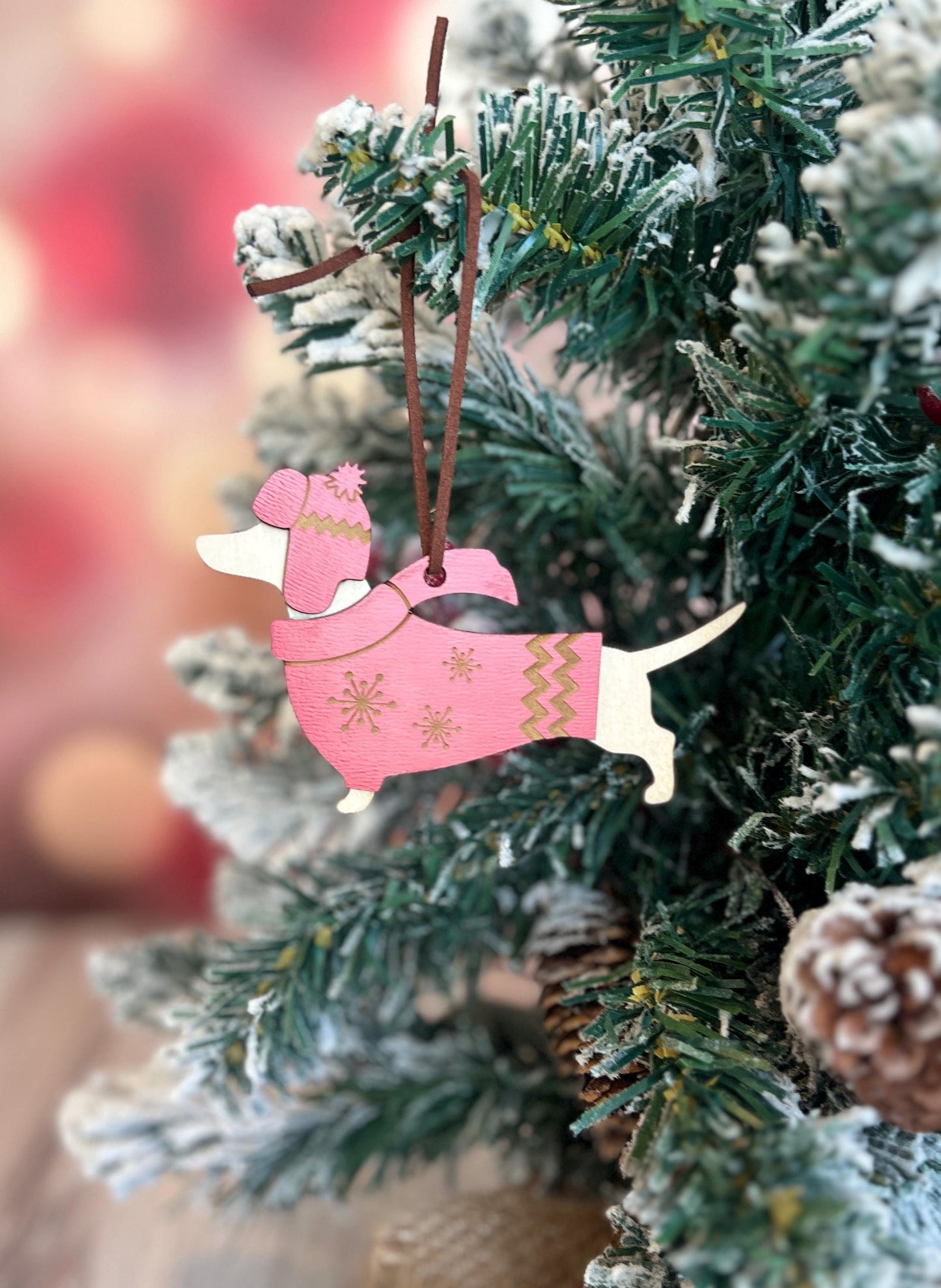 Dachshund Christmas Ornament, Weiner Dog, Doxie, Pet Lover, Dog Mom Gifts, New Puppy Present