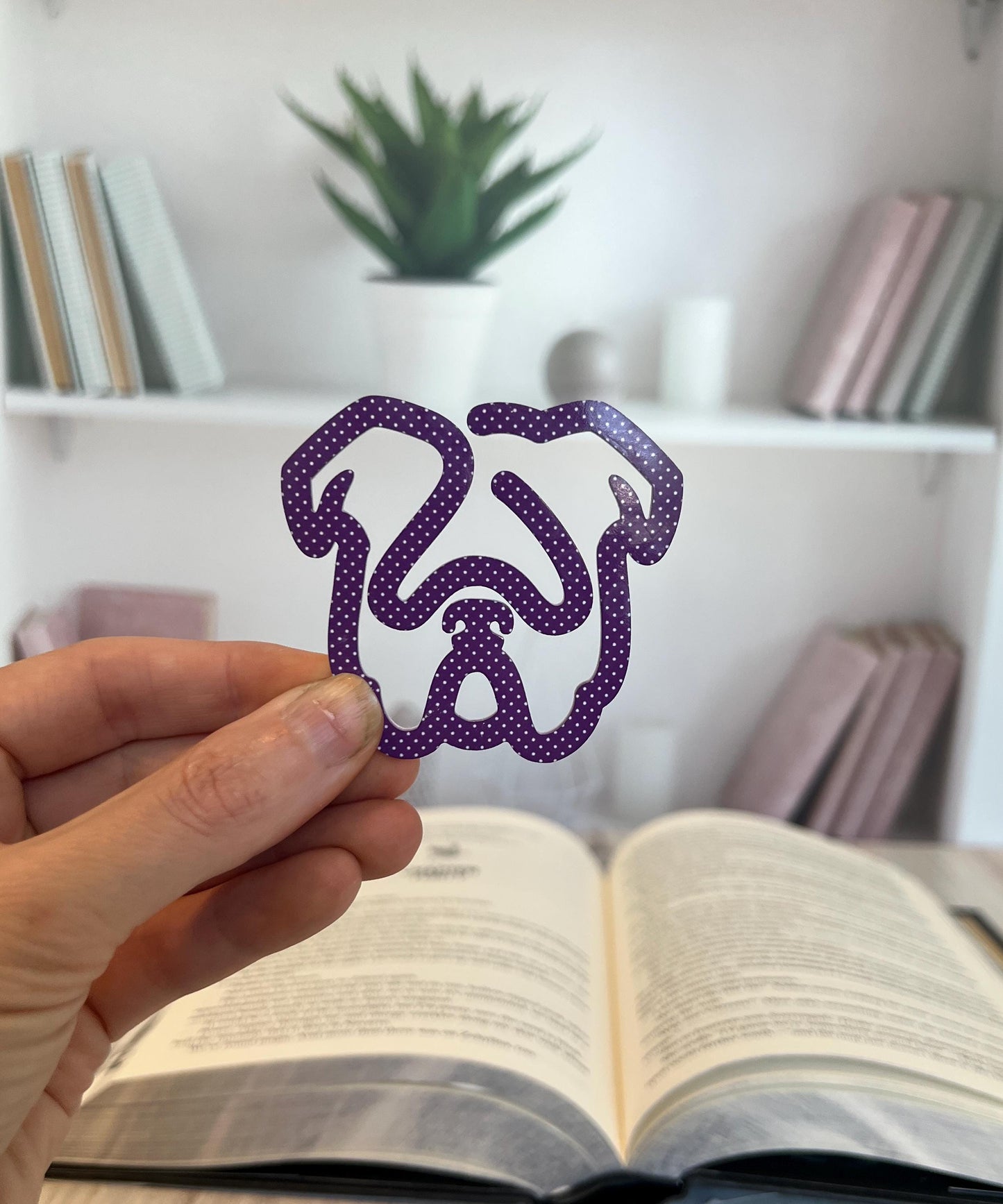 English Bulldog Bookmark, Dog Lover gift, Acrylic, Book lover gift, Dog Mom present, Book club present, Pet Lover Gift, Stocking Stuffer