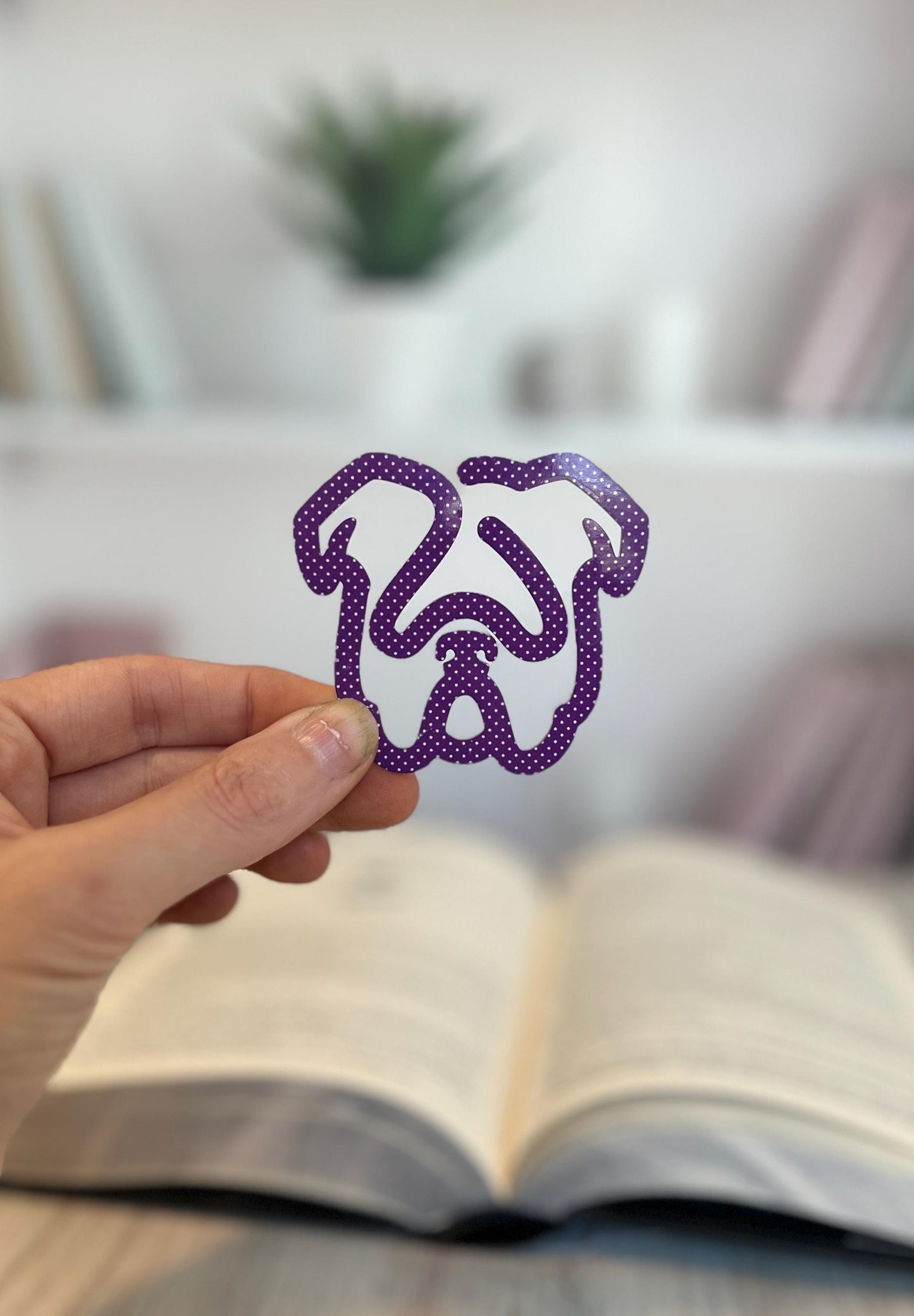 English Bulldog Bookmark, Dog Lover gift, Acrylic, Book lover gift, Dog Mom present, Book club present, Pet Lover Gift, Stocking Stuffer