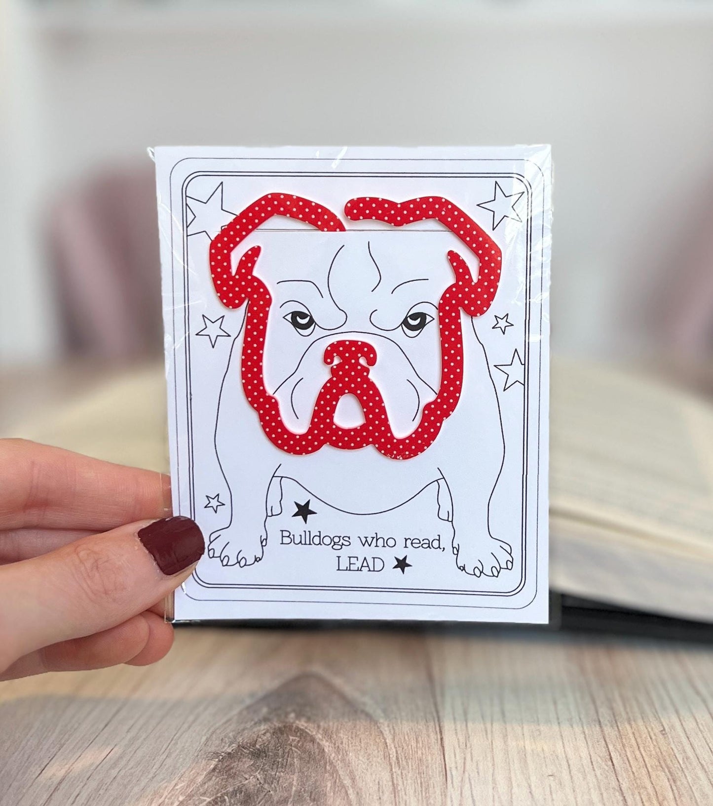 English Bulldog Bookmark, Dog Lover gift, Acrylic, Book lover gift, Dog Mom present, Book club present, Pet Lover Gift, Stocking Stuffer