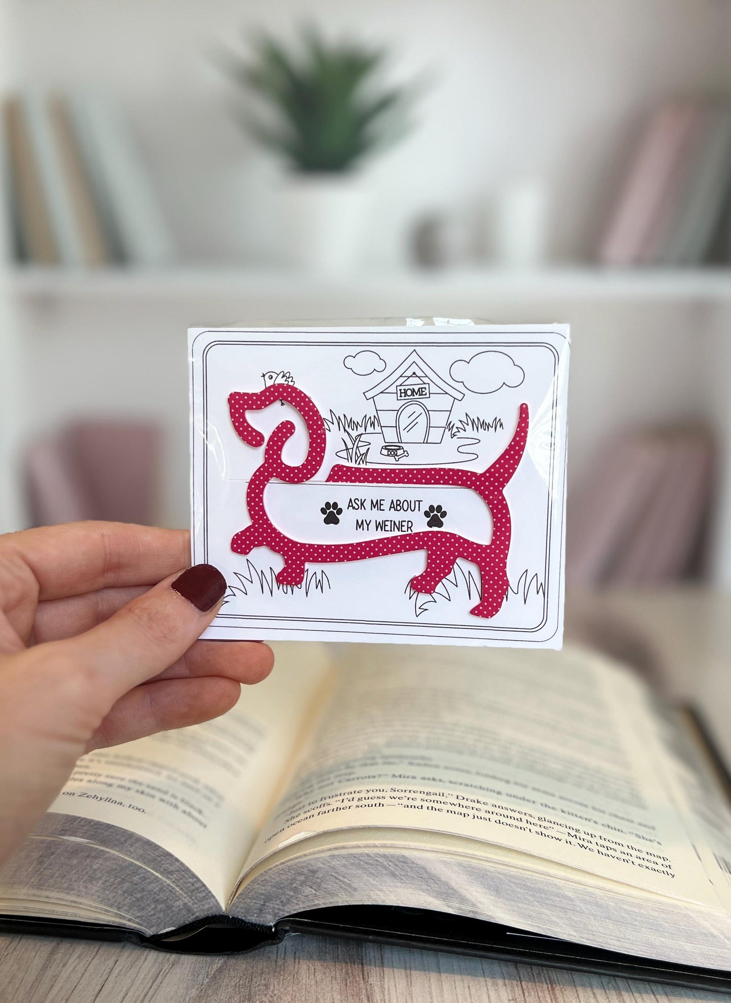 Dachshund Bookmark, Weiner Dog, Christmas Stocking Stuffer, Gift for Pet Lover, Dog Mom Gifts, New Puppy Present