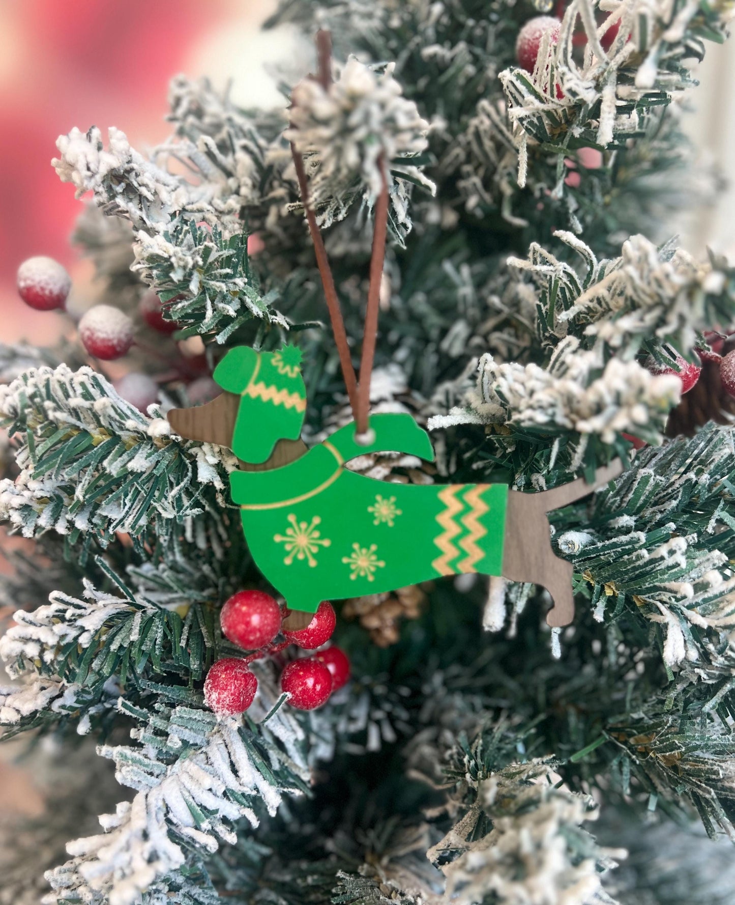 Dachshund Christmas Ornament, Weiner Dog, Doxie, Pet Lover, Dog Mom Gifts, New Puppy Present