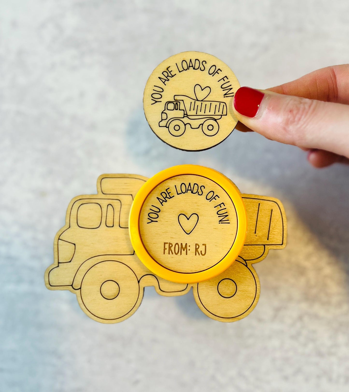 Personalized Play-Doh Valentines Cards for Class, Custom Toddler Vehicle Vday Gifts, Class Card Exchange, Kindergarten, Fire Truck