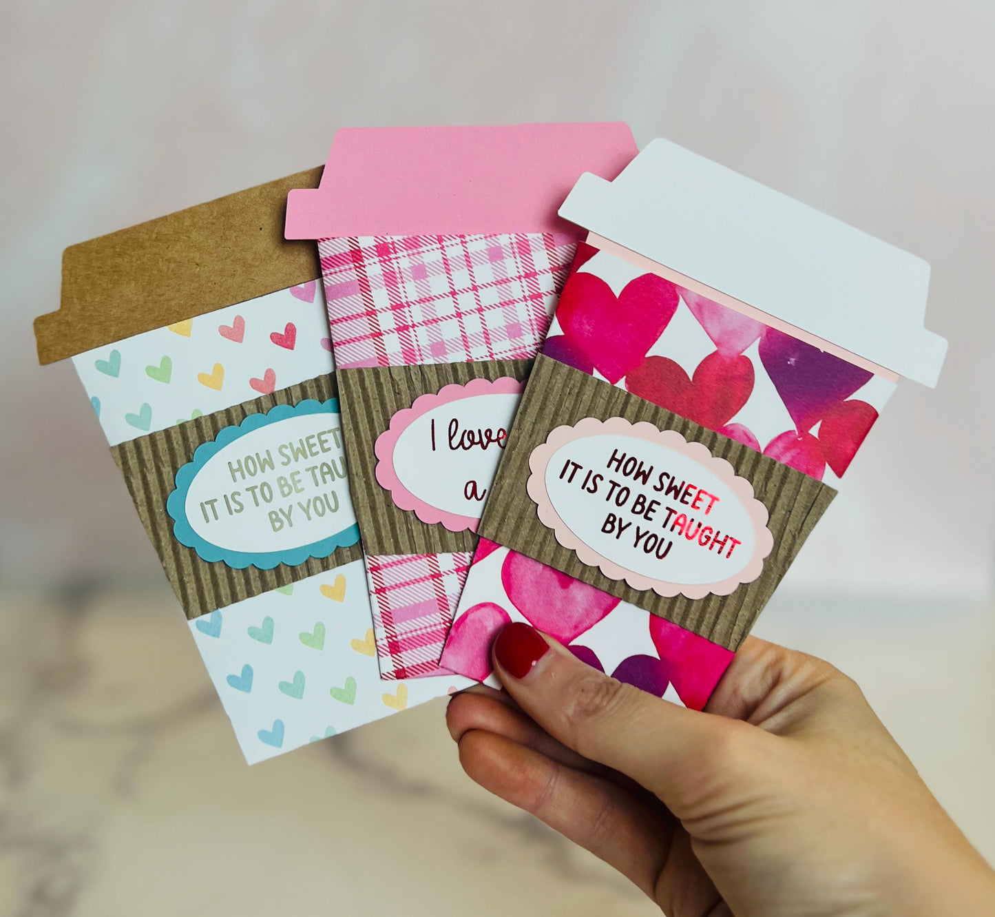 Valentine's Day Gift Card Holder, Teacher Appreciation, Galentine, Vday Present, Coffee Lover, How Sweet it is to be Taught by You