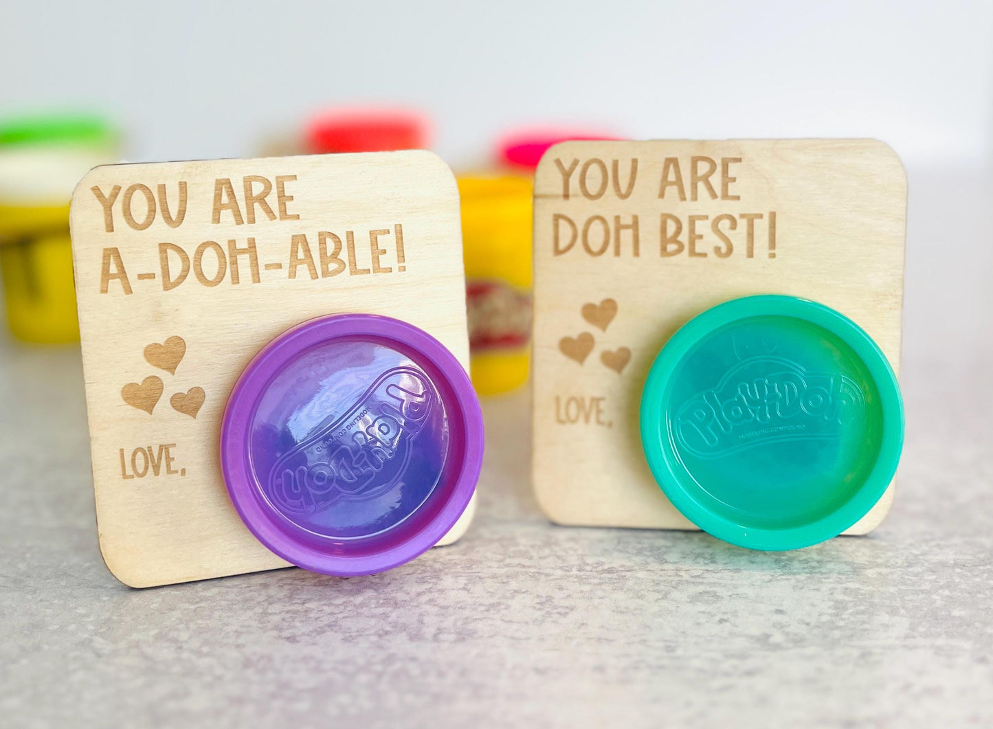 Personalized Play-Doh Valentines Cards for Class, Custom Toddler Vday Gift, Class Card Exchange, Preschool, Kindergarten