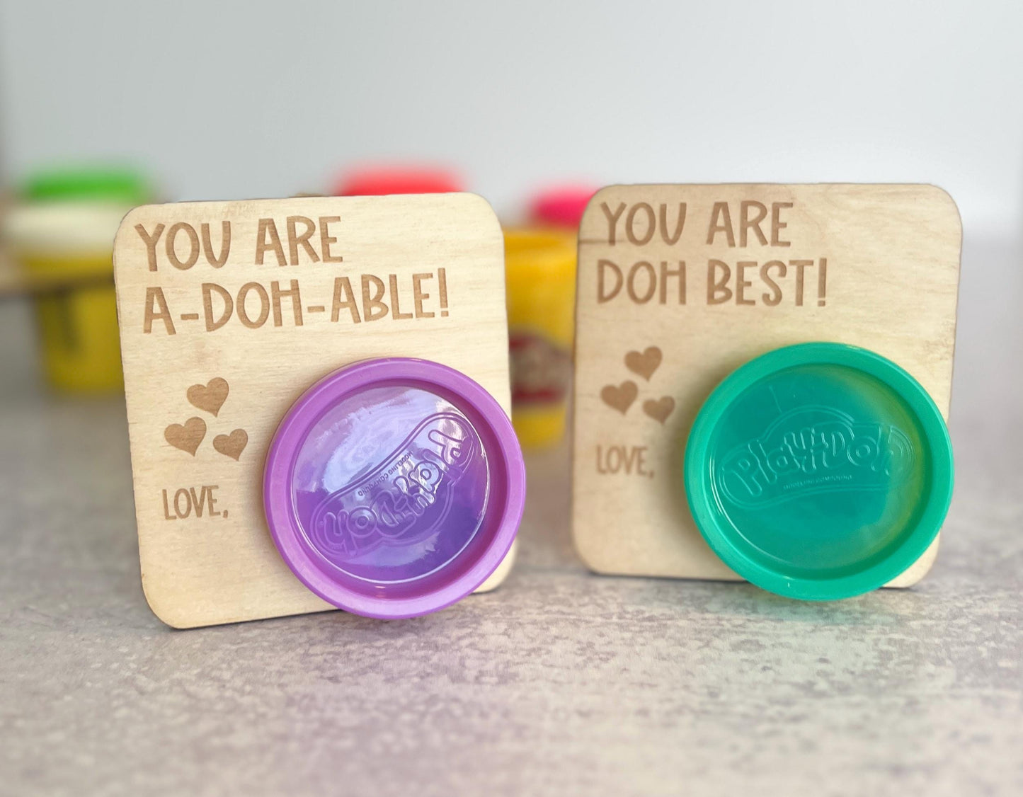 Personalized Play-Doh Valentines Cards for Class, Custom Toddler Vday Gift, Class Card Exchange, Preschool, Kindergarten
